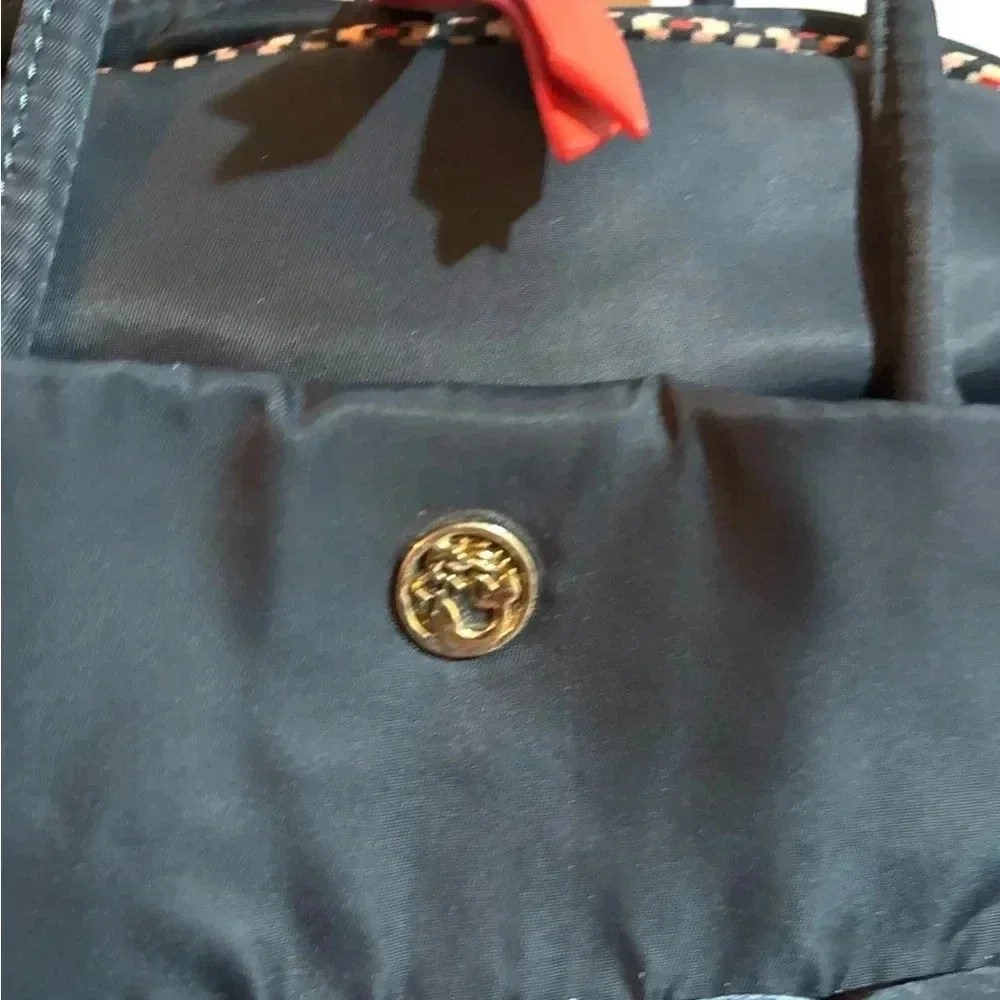 Spartina 449 navy blue nylon shoulder/backpack bag - Picture 5 of 9